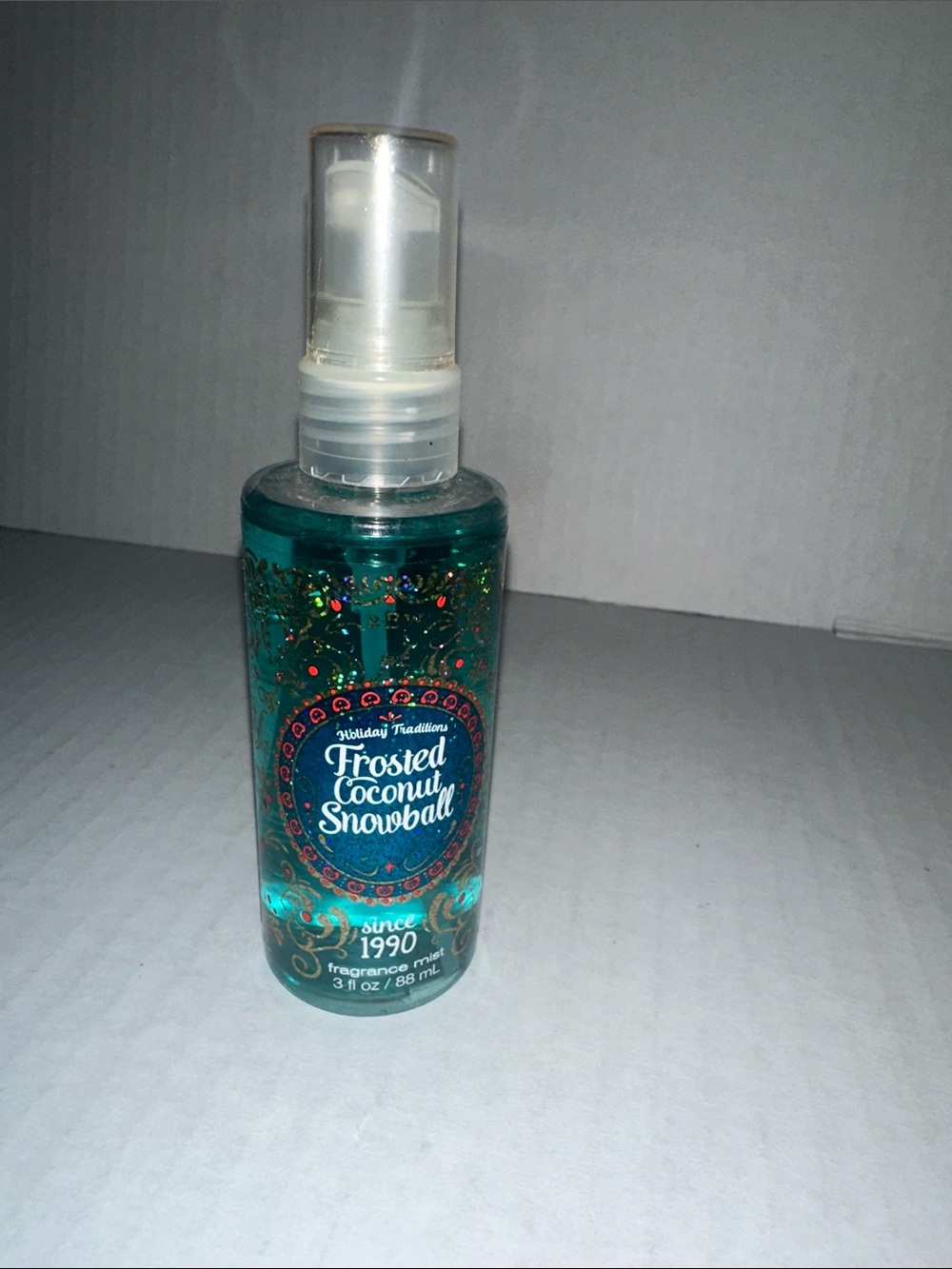 Frosted Coconut Snowball Fragrance Mist - Teal Bottle